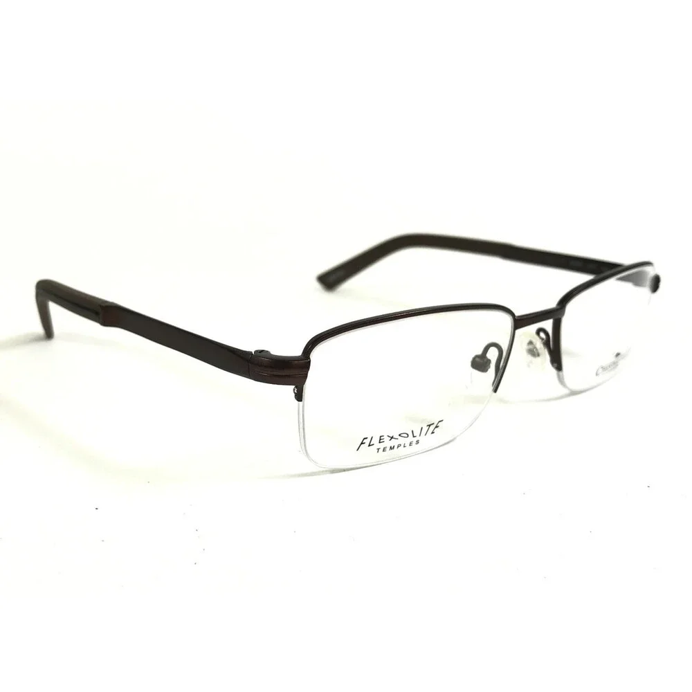 Chesterfield Eyeglasses Frames CH863 01F1 Brown Rectangle Half Rim 53-18-140